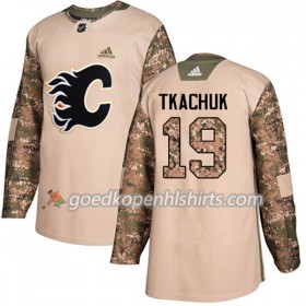 Calgary Flames Matthew Tkachuk 19 Adidas 2017-2018 Camo Veterans Day Practice Authentic Shirt - Mannen